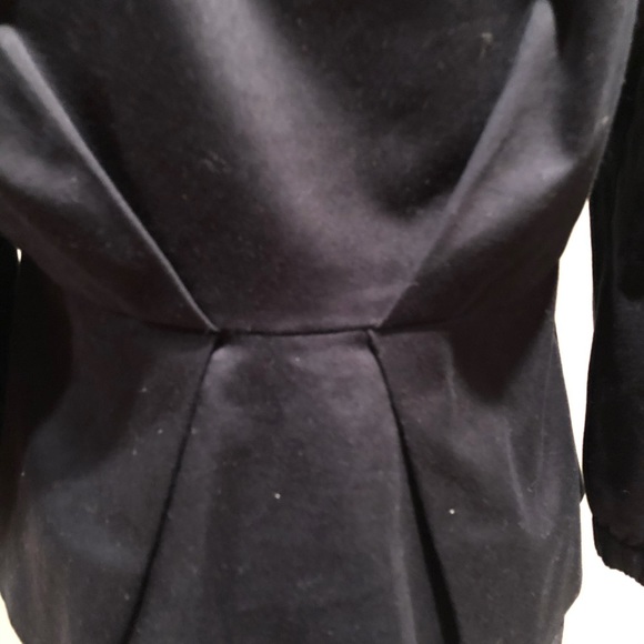 Elle black snap front cotton spandex blend blazer jacket peplum waist size small - Picture 10 of 11